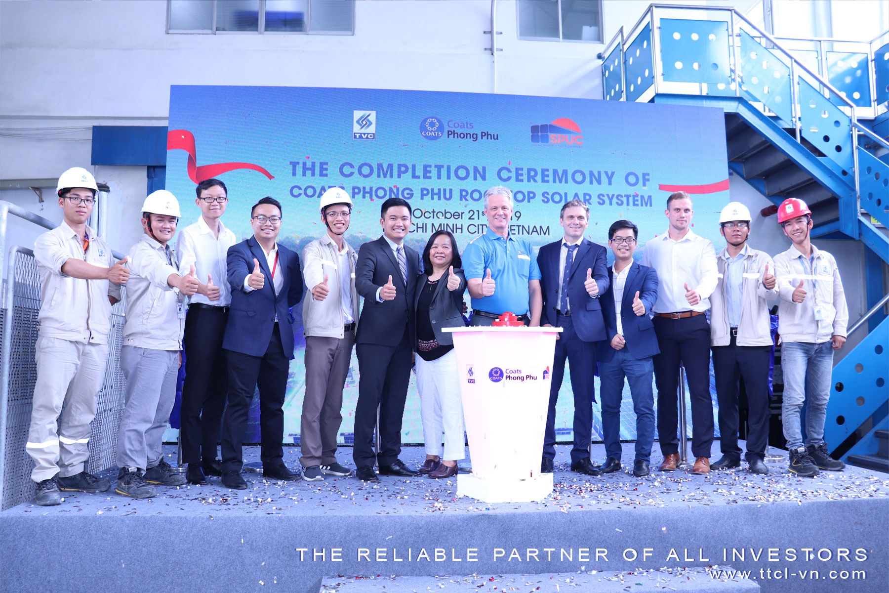 TTCL Vietnam attended the inauguration of solar rooftop Coats Phong Phu project