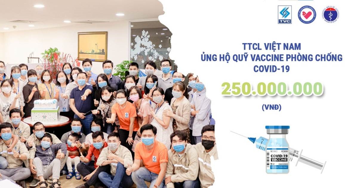 TTCL Vietnam Corp., Ltd. accompanies “Vaccine Fund for Covid-19 Prevention and Control”