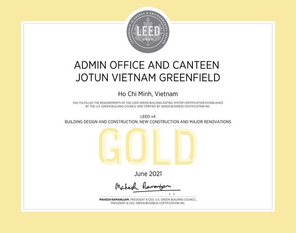 COMPLETE JOTUN PAINT FACTORY PROJECT WITH LEED GOLD CERTIFICATE